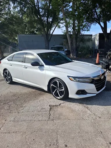 White Honda Accord after hand wash at AJS Auto Spa