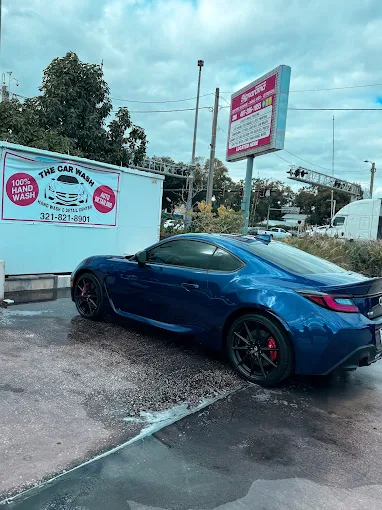 Blue sports car at The Car Wash Hand Wash And Detail Center location in Orlando