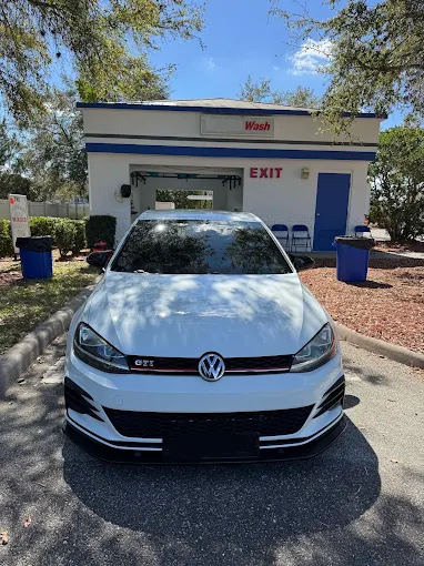 White Volkswagen GTI at Bullseye Auto Spa