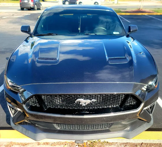 Ford Mustang front detail at Sparkling Image Car Wash